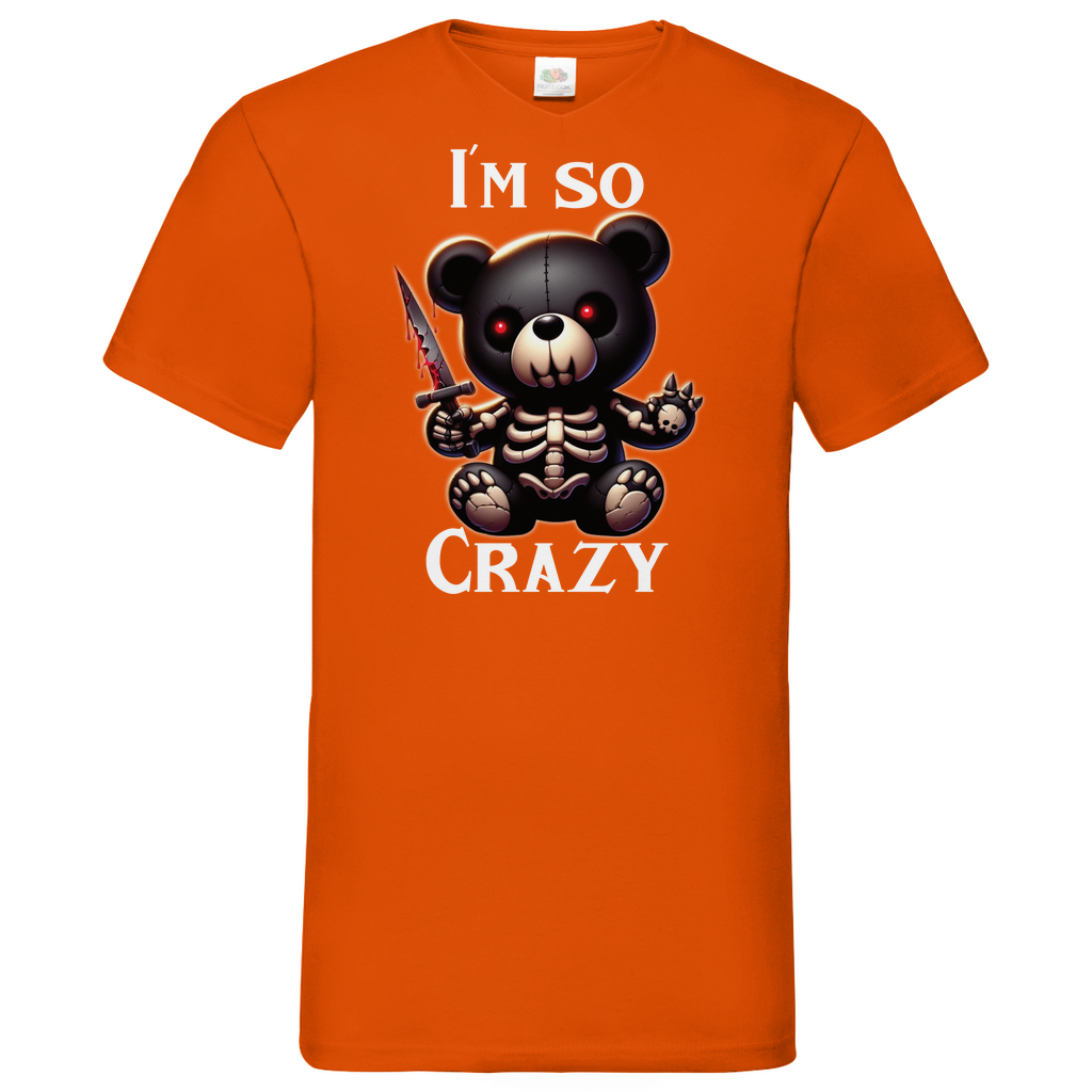 Herren Basic V-Neck T-Shirt crazy-001