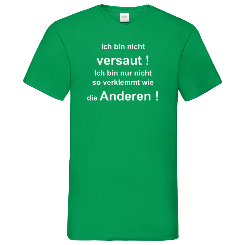 Herren Basic V-Neck T-Shirt ich bin nicht-01