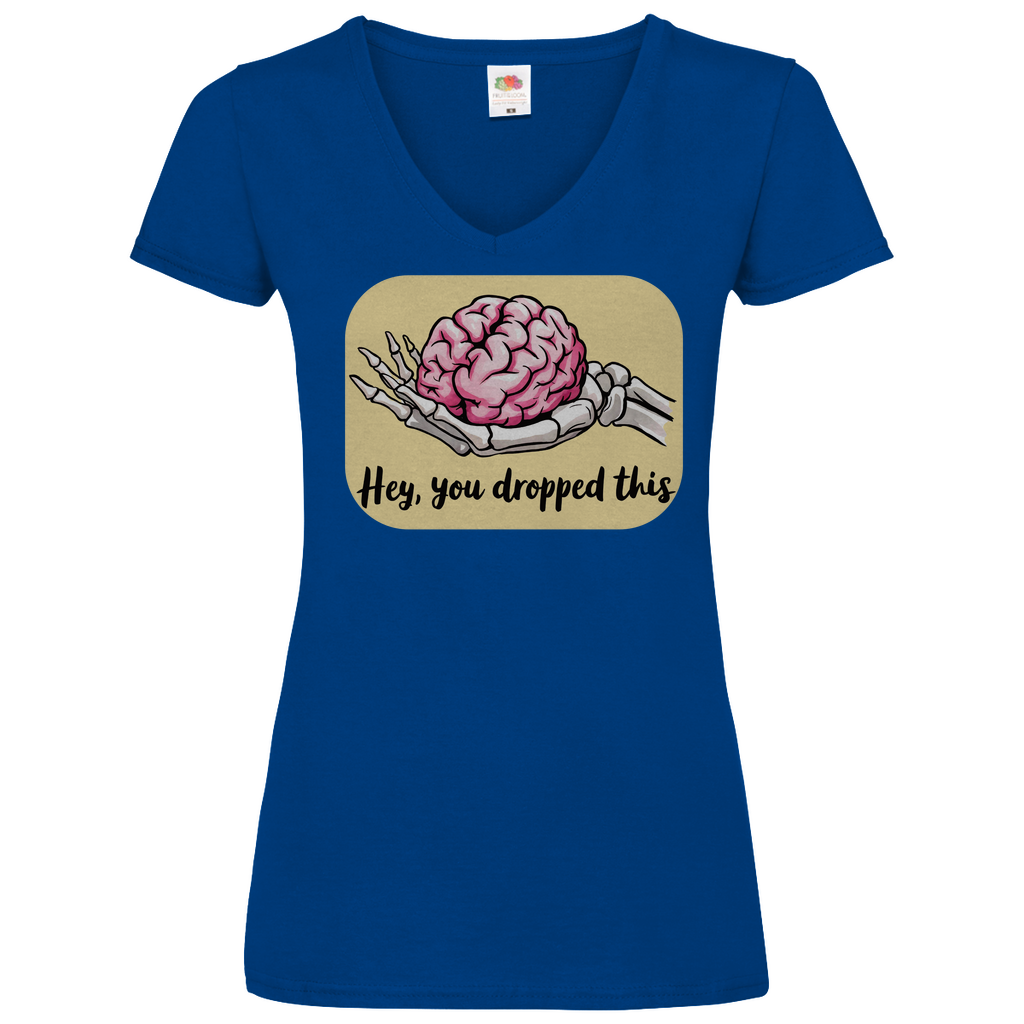 Damen Basic V-Neck T-Shirt spruch020