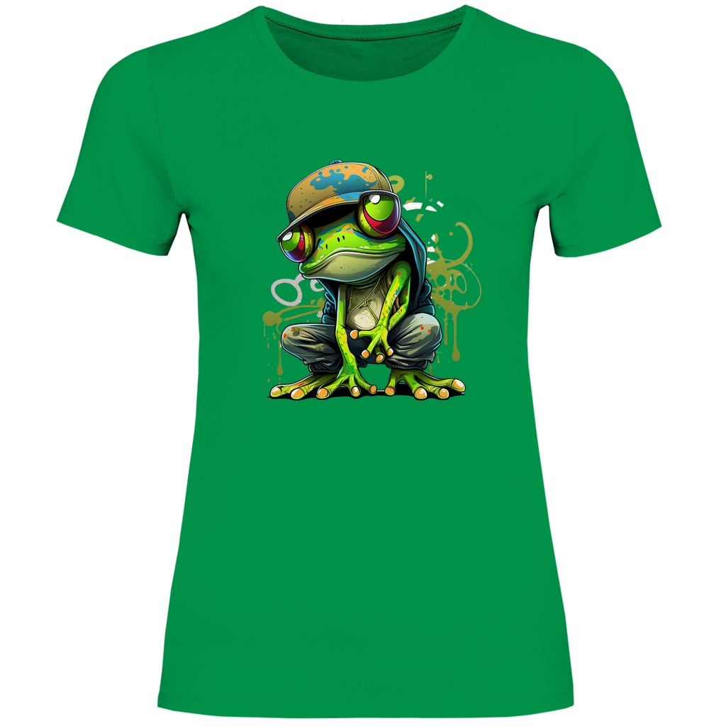 Damen T-Shirt Frosch-2