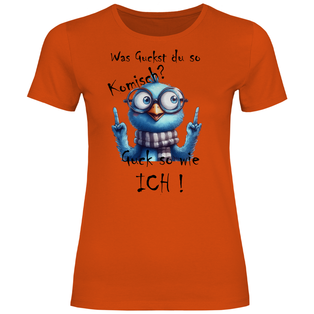 Damen T-Shirt was kuckst du ? 02S
