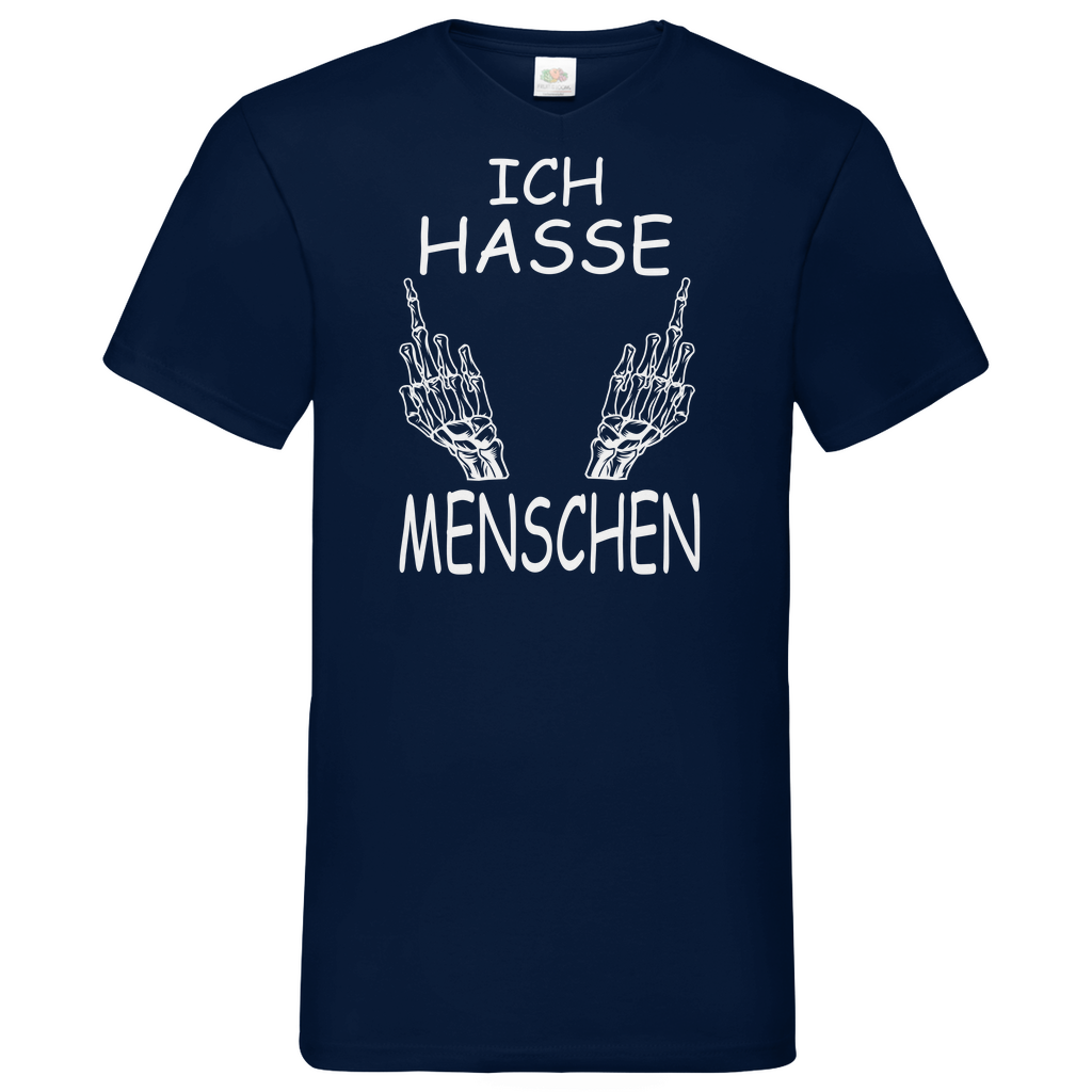 Herren Basic V-Neck T-Shirt spruch030