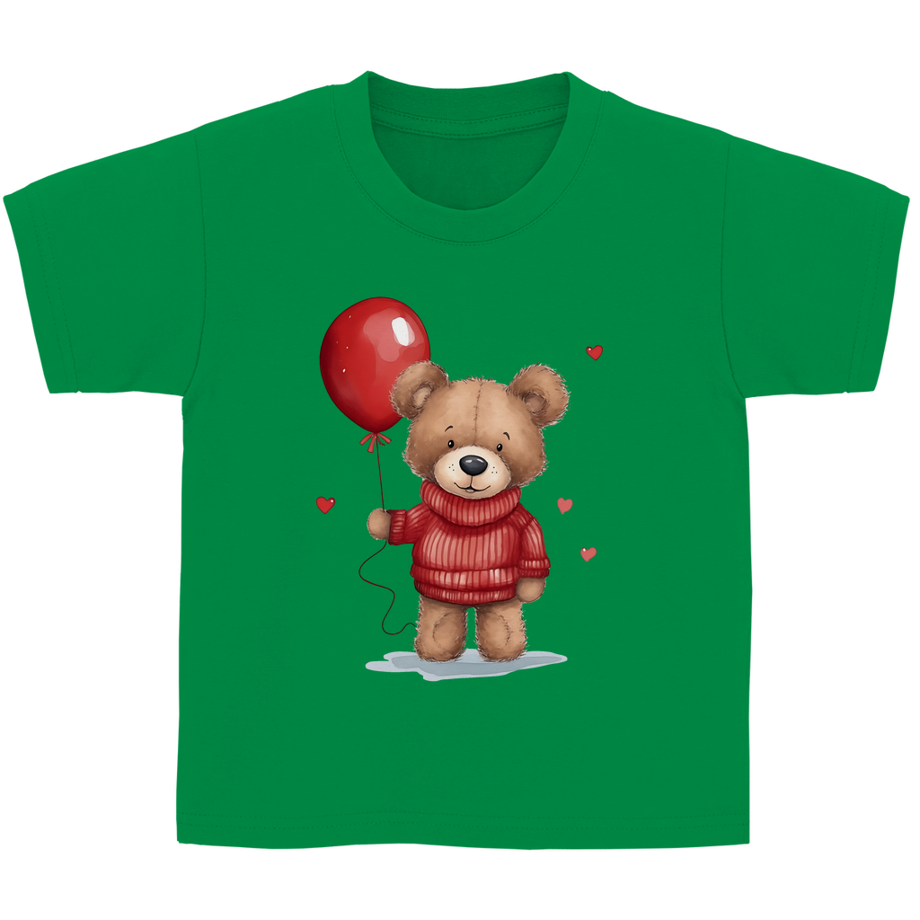 Kinder Basic T-Shirt Teddybär-01