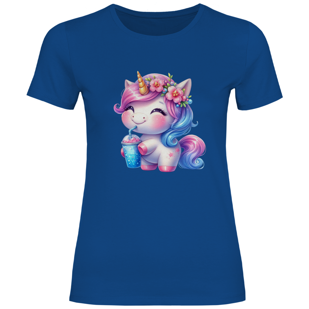 Damen T-Shirt kinder-einhorn-01