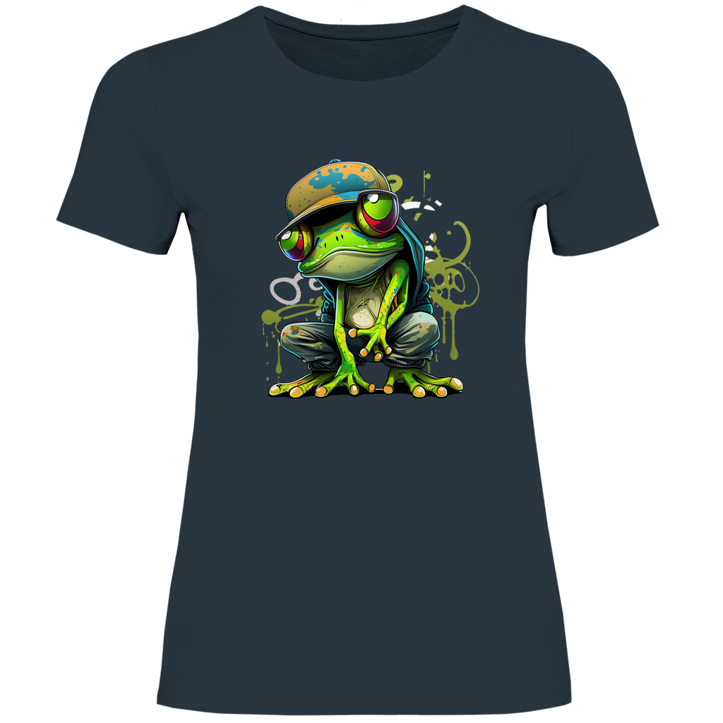 Damen T-Shirt Frosch-2
