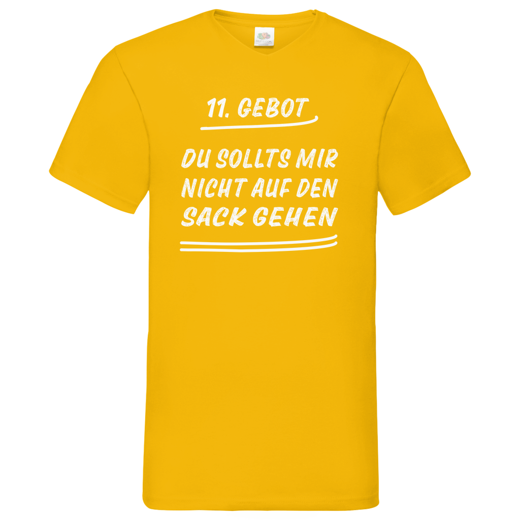 Herren Basic V-Neck T-Shirt spruch022