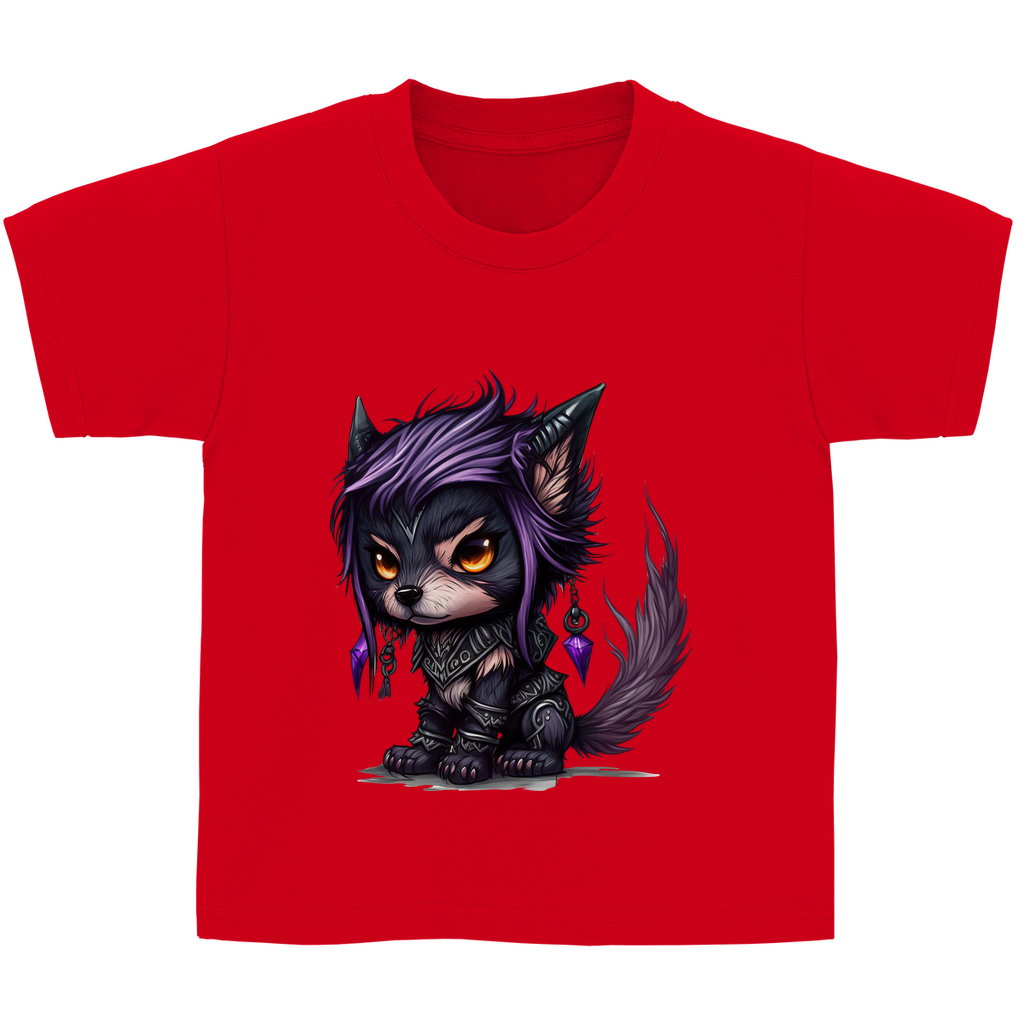 Kinder Basic T-Shirt wolf 01