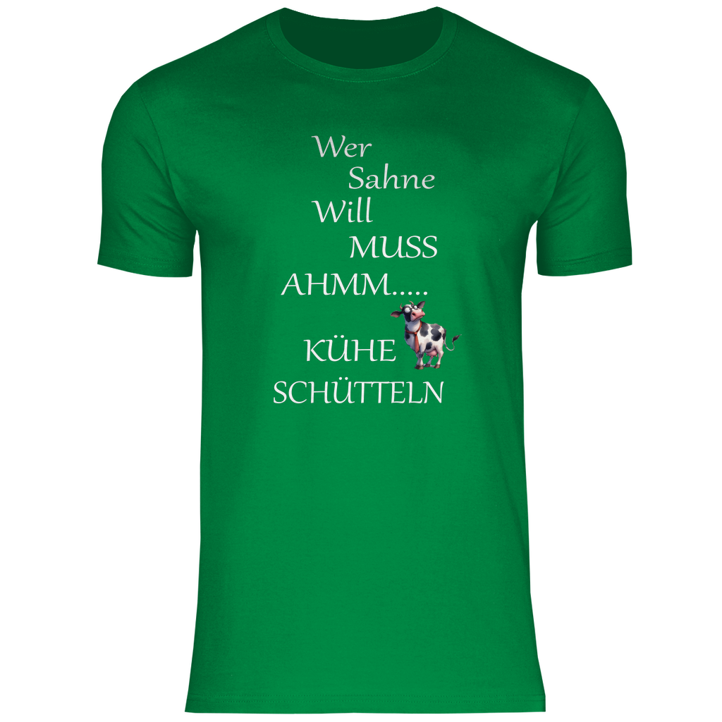 Herren T-Shirt wer sahne will-w