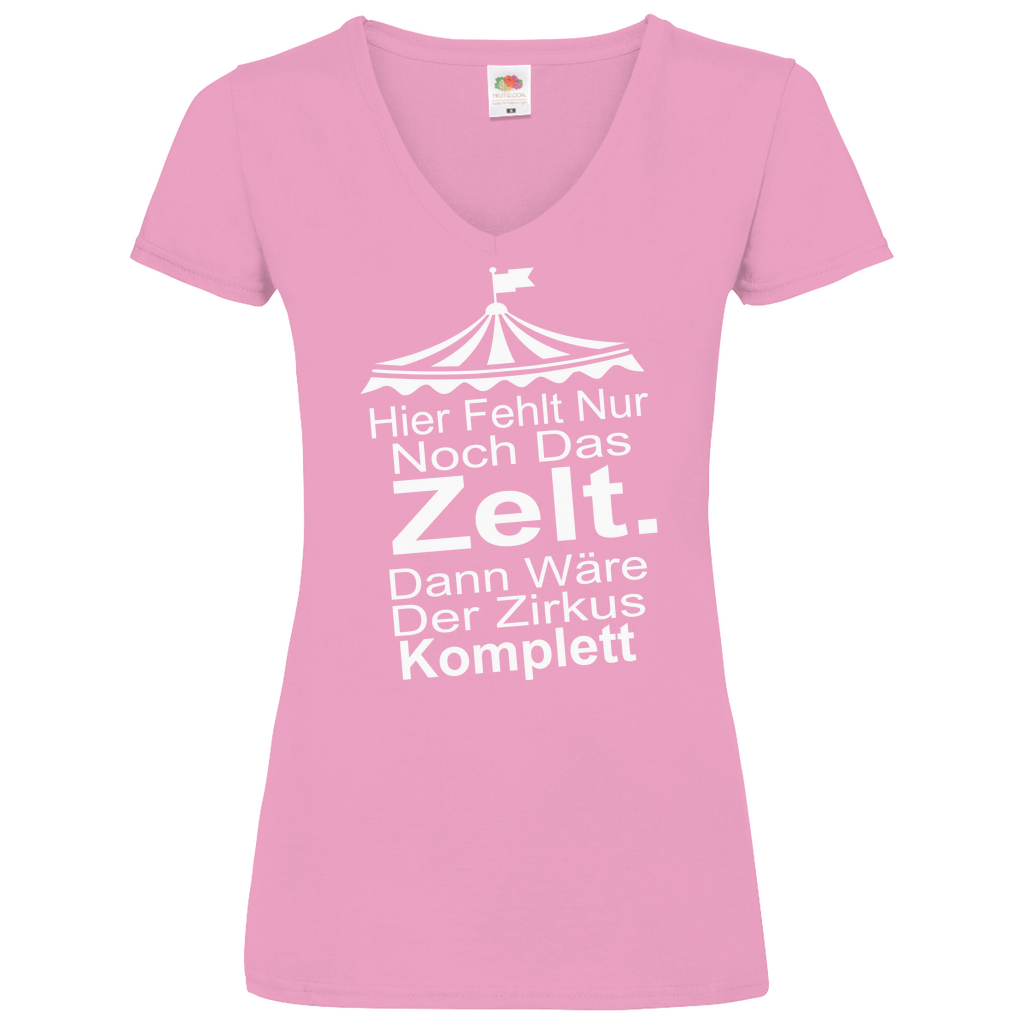 Damen Basic V-Neck T-Shirt hier fehlt nur noch-w