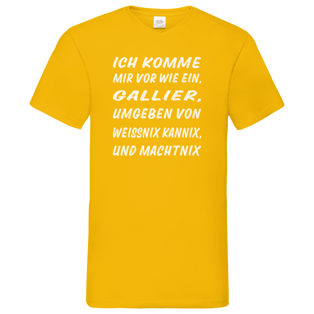 Herren Basic V-Neck T-Shirt spruch021