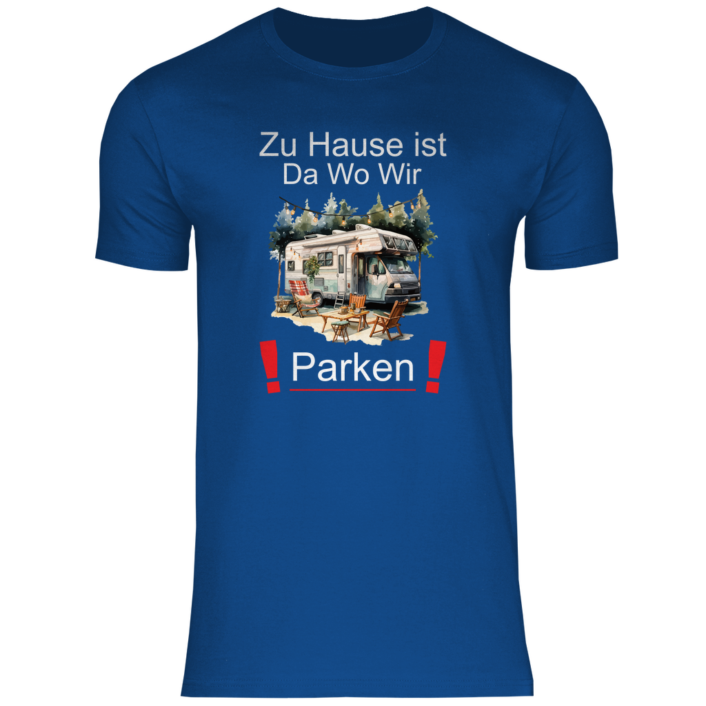 Herren T-Shirt zu hause ist da wo wir parken-02 Camping