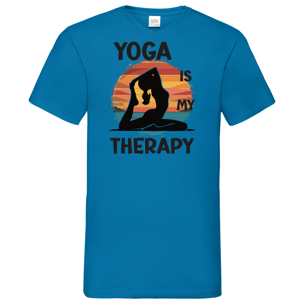 Herren Basic V-Neck T-Shirt Yoga-001