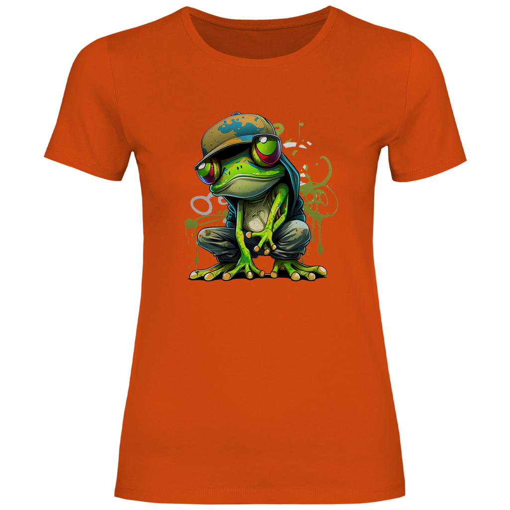 Damen T-Shirt Frosch-2
