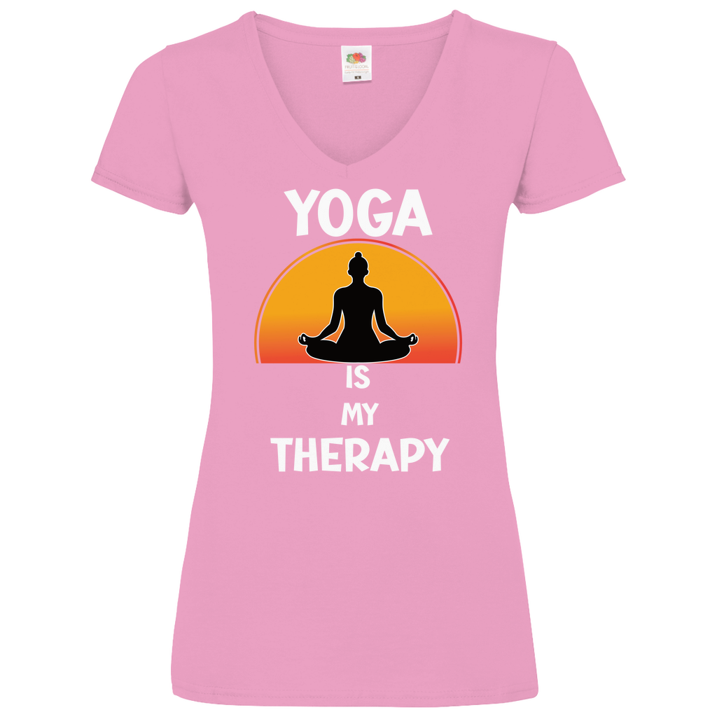 Damen Basic V-Neck T-Shirt YOGA-002