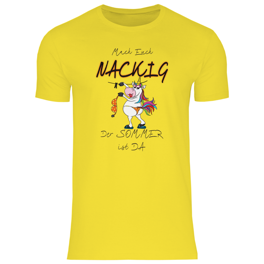 Herren T-Shirt mach euch nackig schwarz