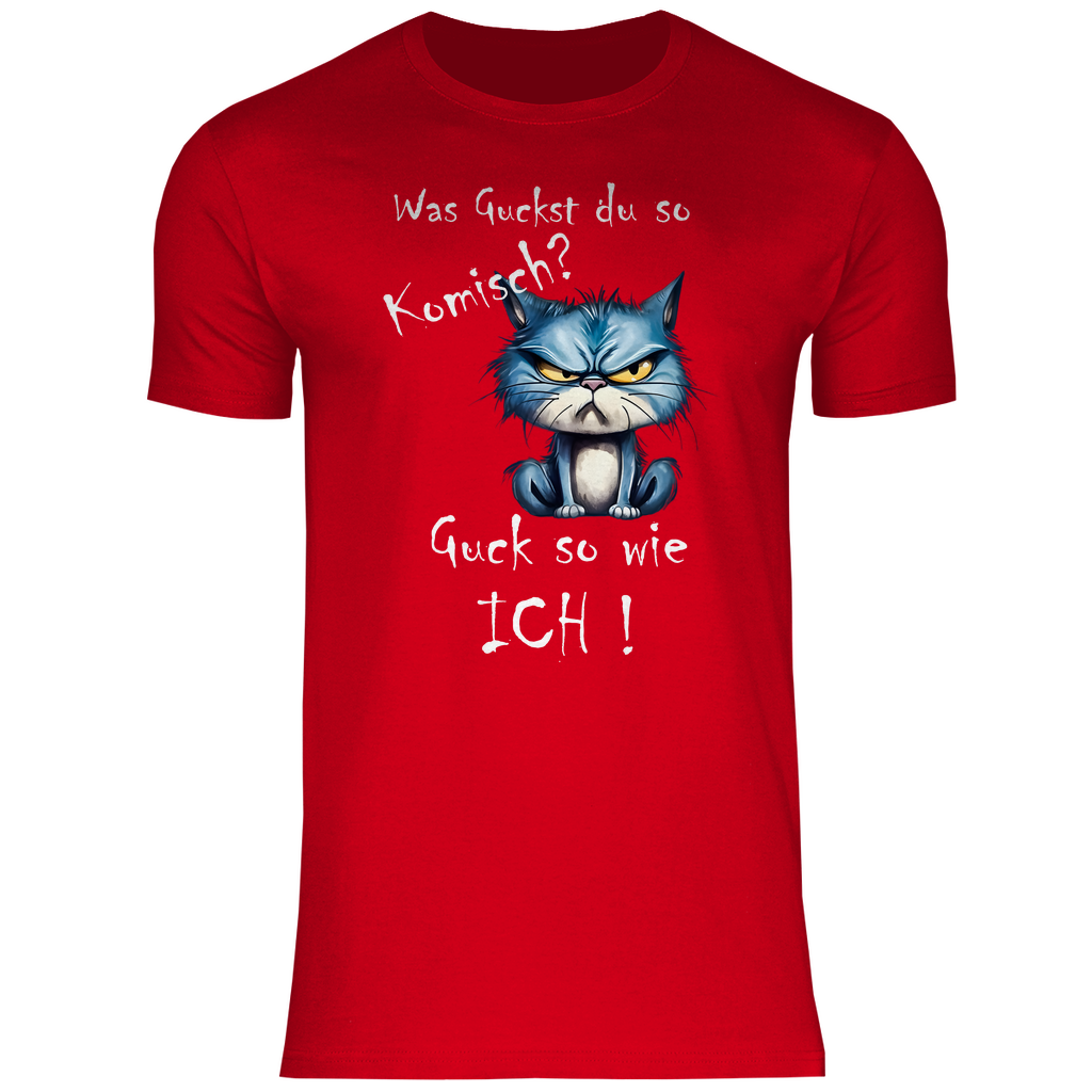 Herren T-Shirt was kuckst du so ?