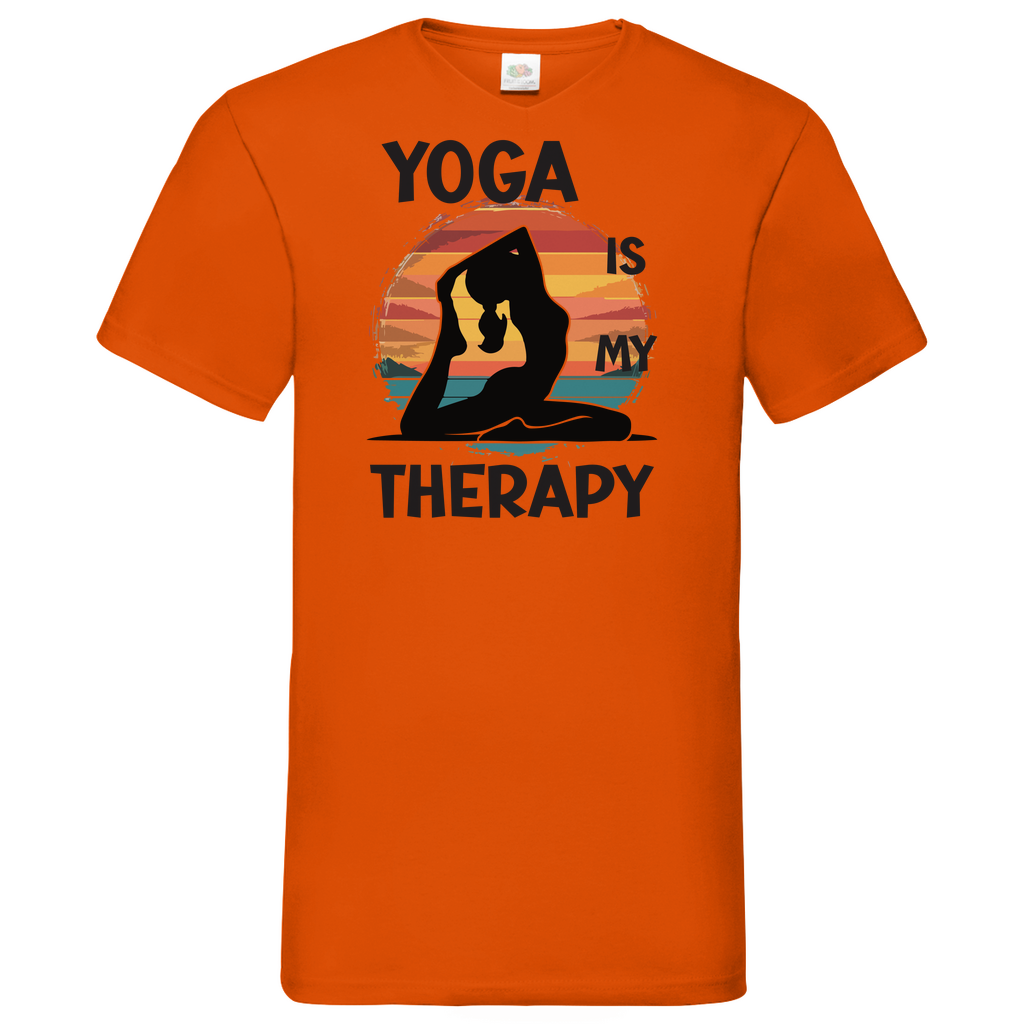 Herren Basic V-Neck T-Shirt Yoga-001