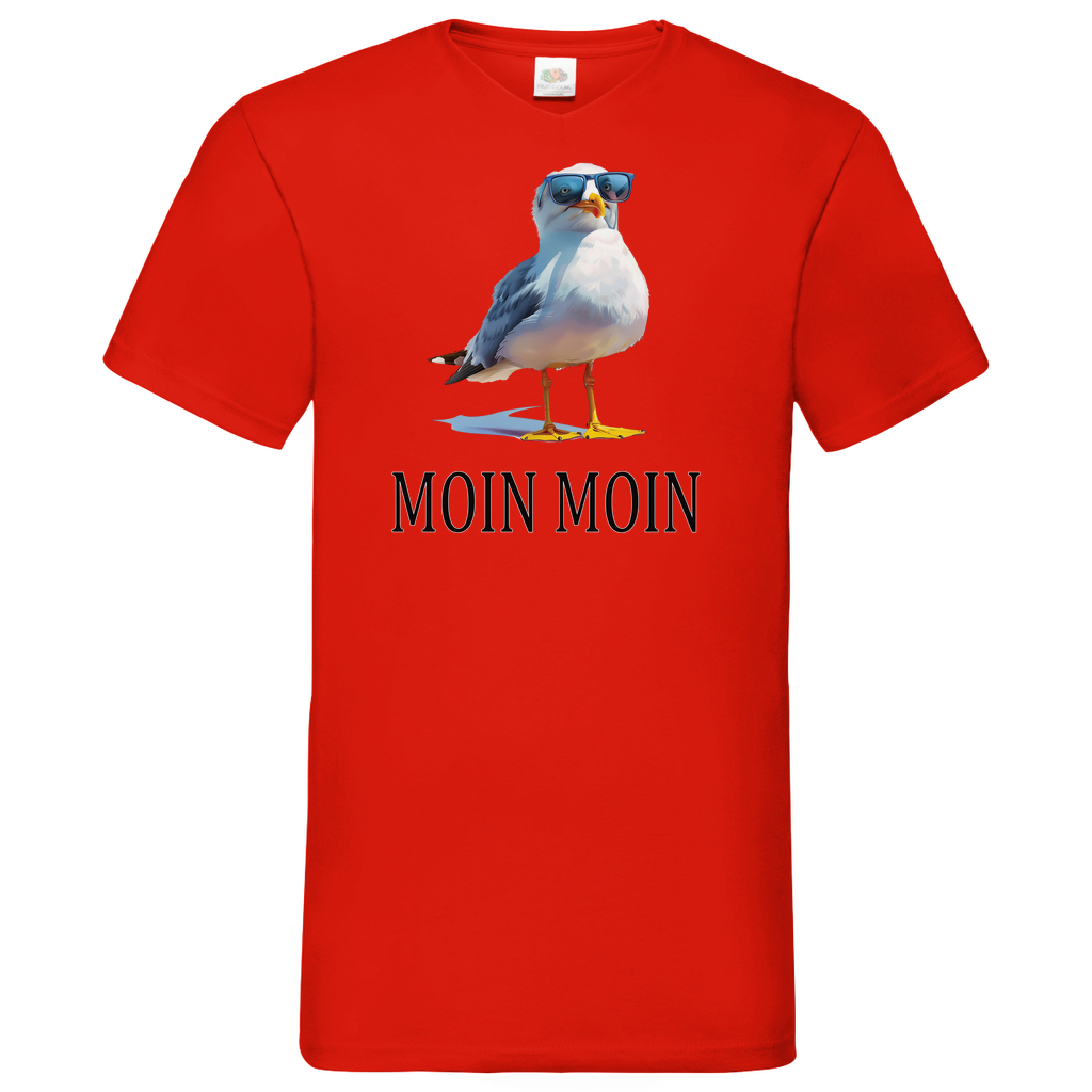 Herren Basic V-Neck T-Shirt MOINMOIN-02