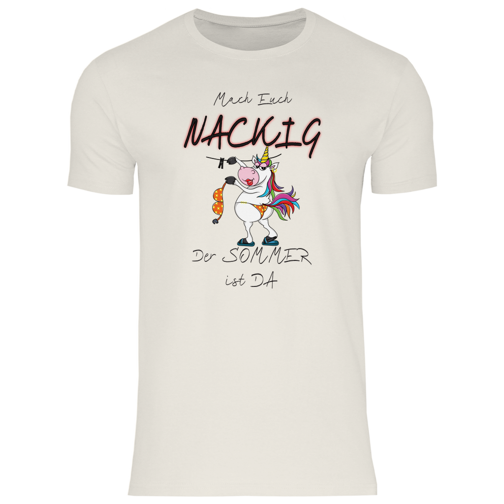 Herren T-Shirt mach euch nackig schwarz