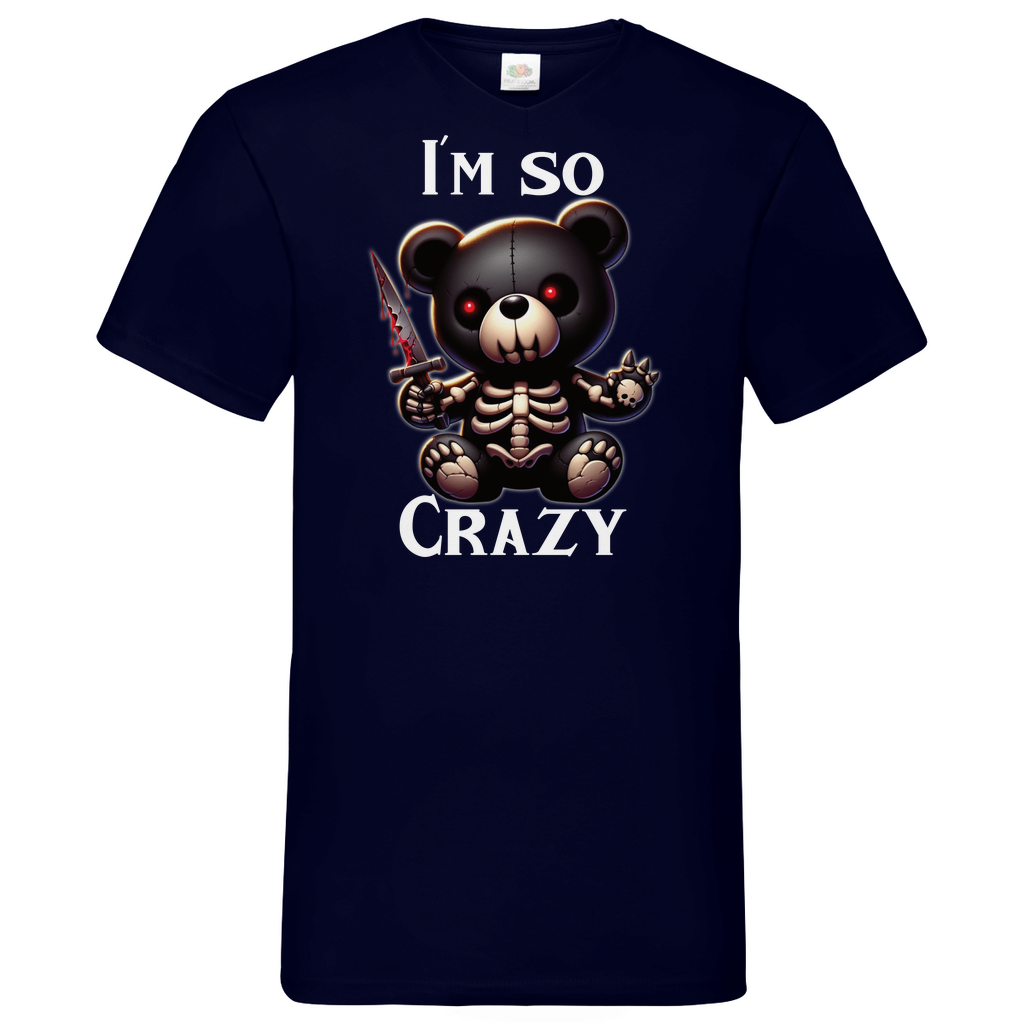 Herren Basic V-Neck T-Shirt crazy-001