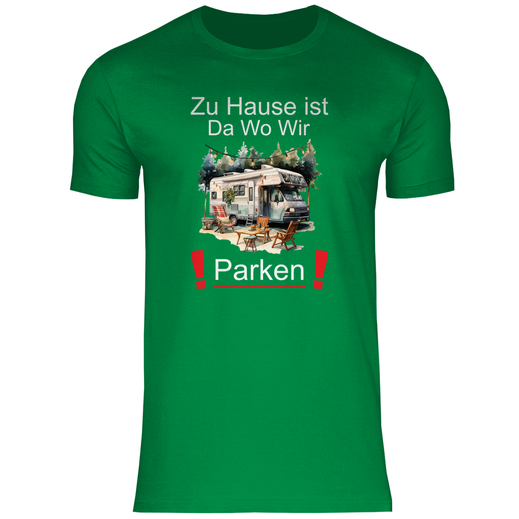 Herren T-Shirt zu hause ist da wo wir parken-02 Camping