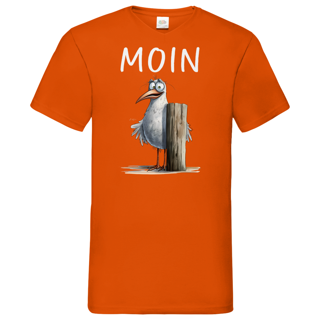 Herren Basic V-Neck T-Shirt MOINMOIN-05