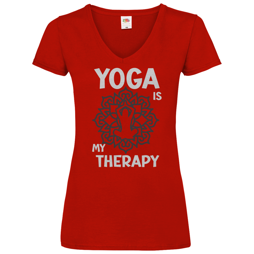 Damen Basic V-Neck T-Shirt YOGA-004