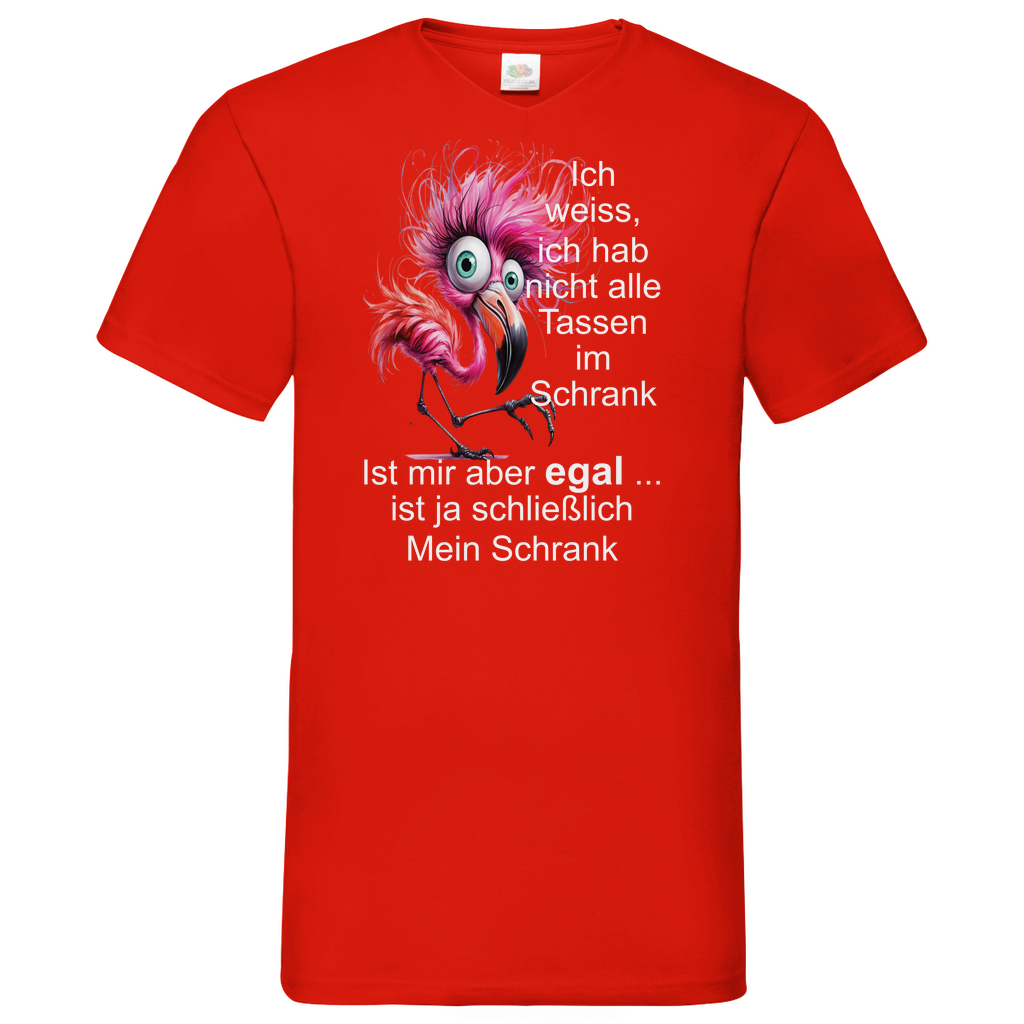 Herren Basic V-Neck T-Shirt Spruch0002