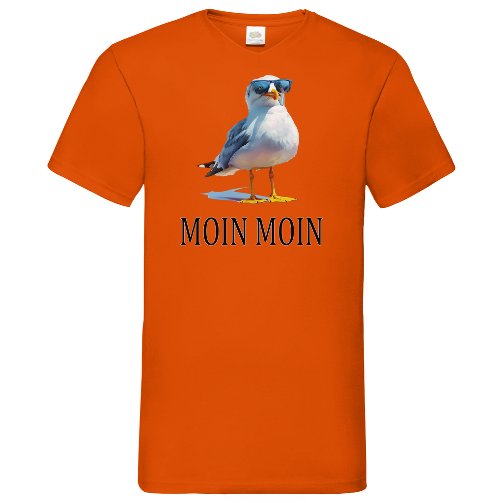 Herren Basic V-Neck T-Shirt MOINMOIN-02