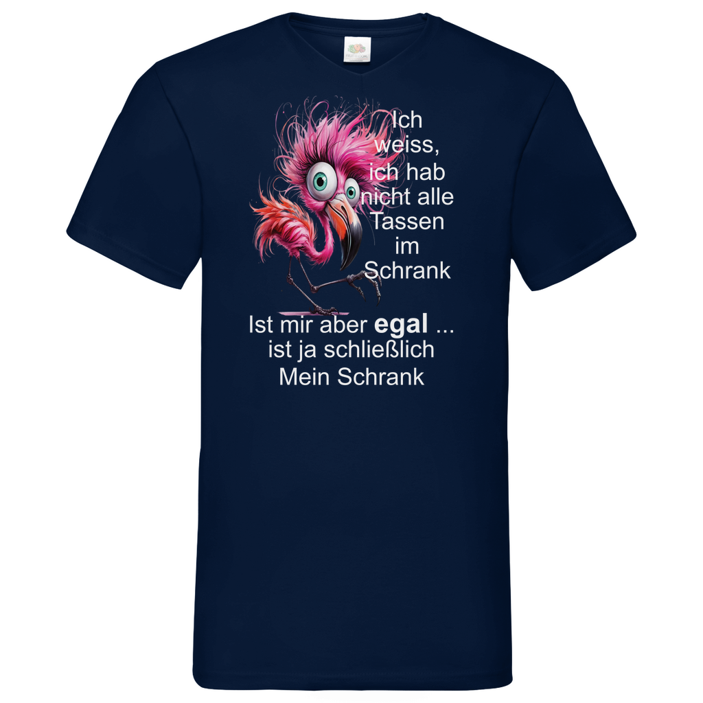Herren Basic V-Neck T-Shirt Spruch0002