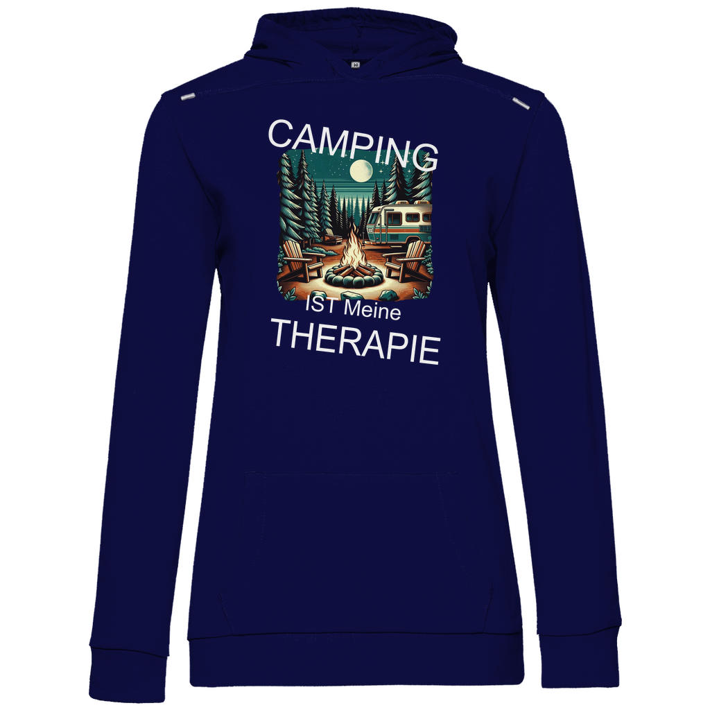 Damen Promo Hoodie Camping-Therapie-01