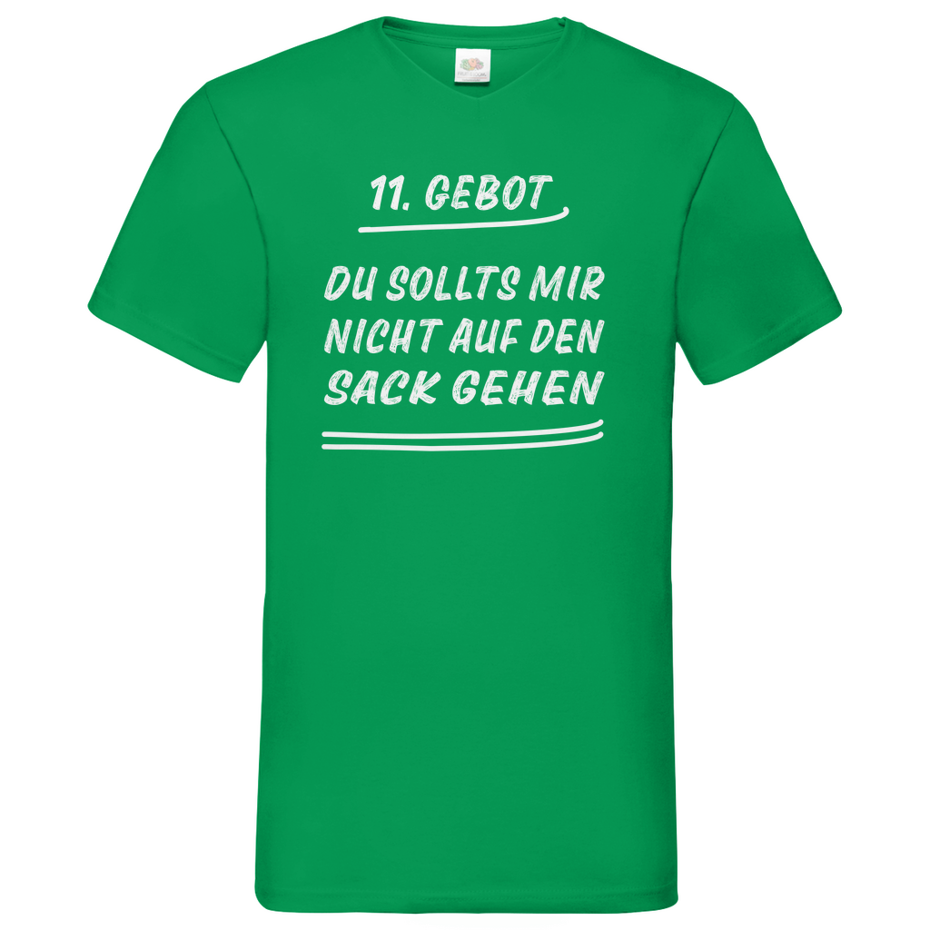 Herren Basic V-Neck T-Shirt spruch022