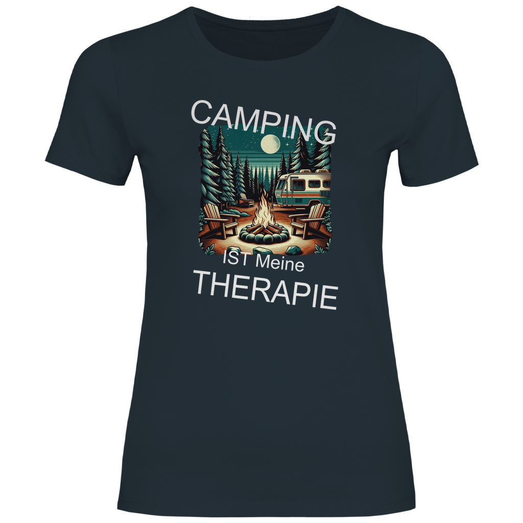 Damen T-Shirt Camping-Therapie-01