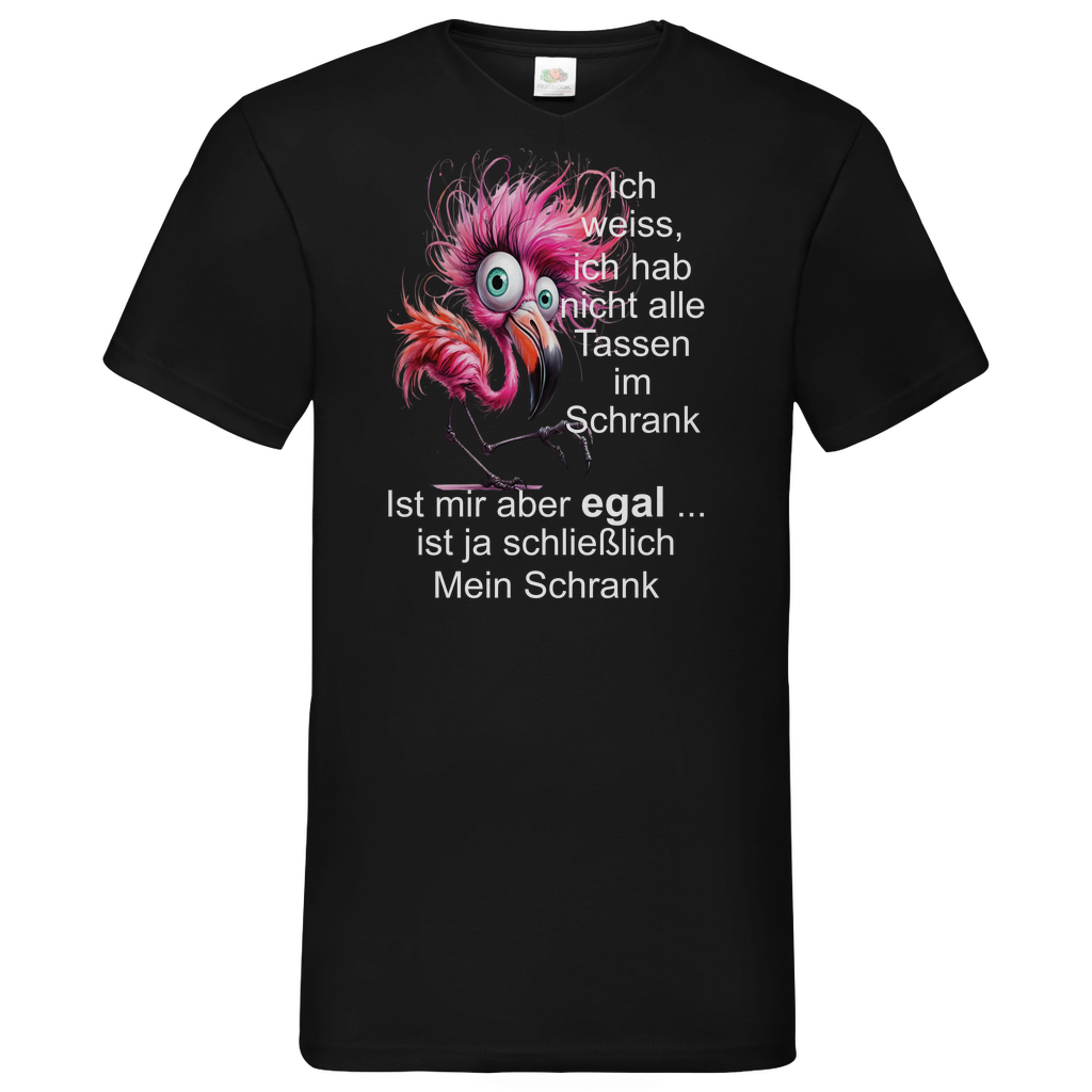 Herren Basic V-Neck T-Shirt Spruch0002
