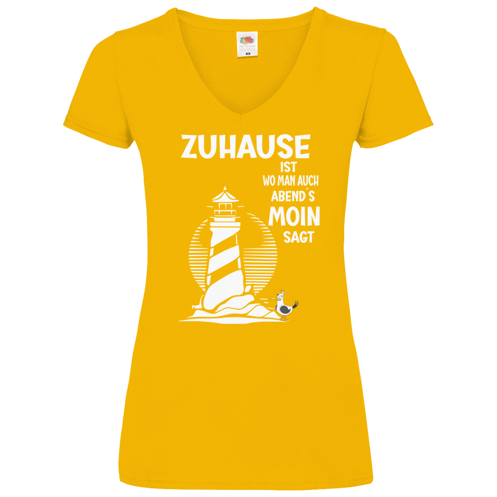 Damen Basic V-Neck T-Shirt spruch011