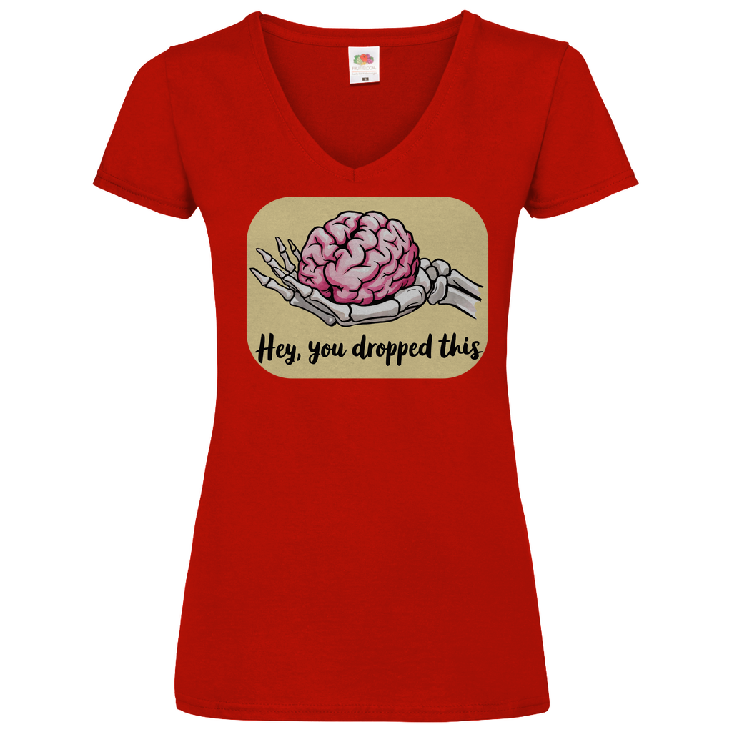 Damen Basic V-Neck T-Shirt spruch020