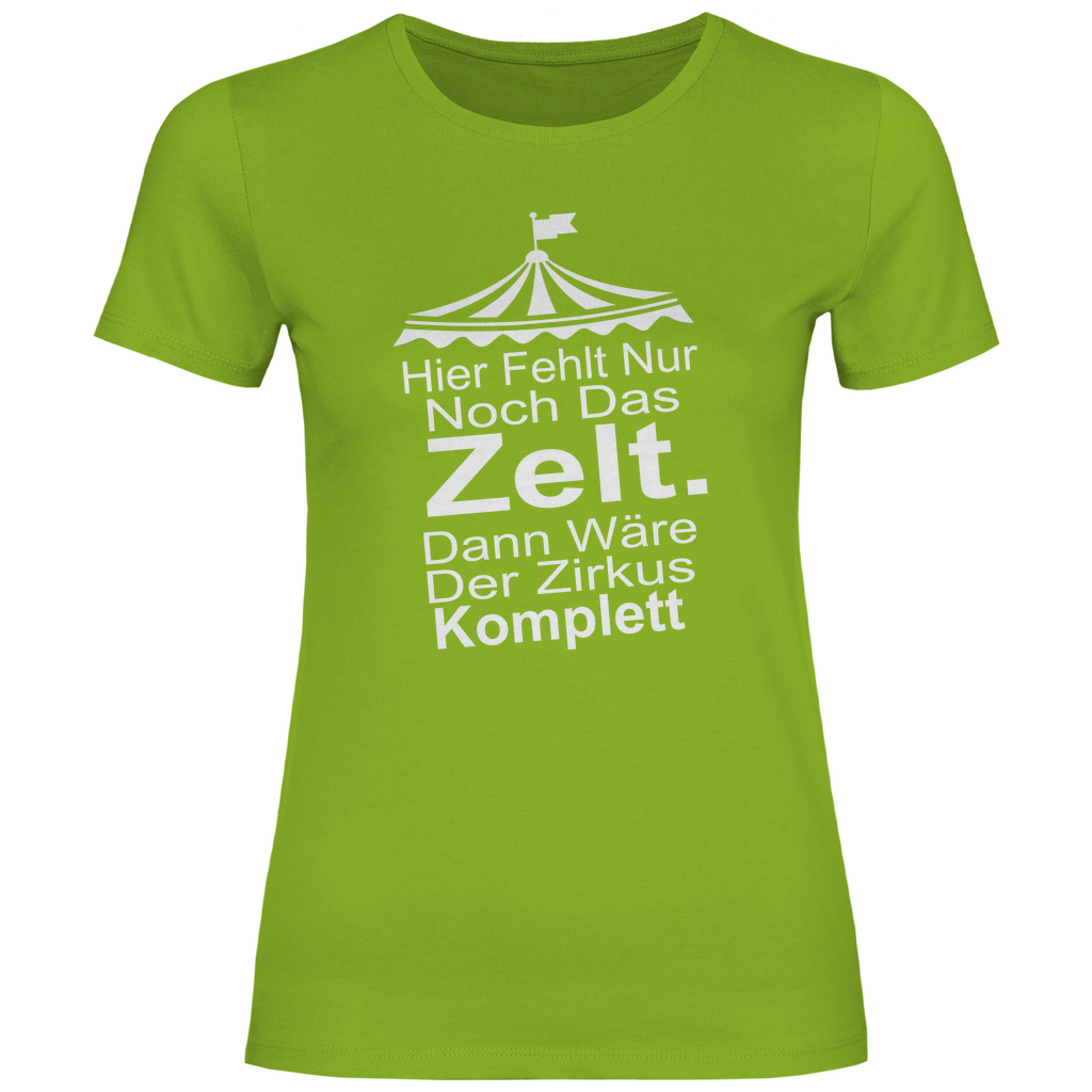 Damen T-Shirt hier fehlt nur noch-w
