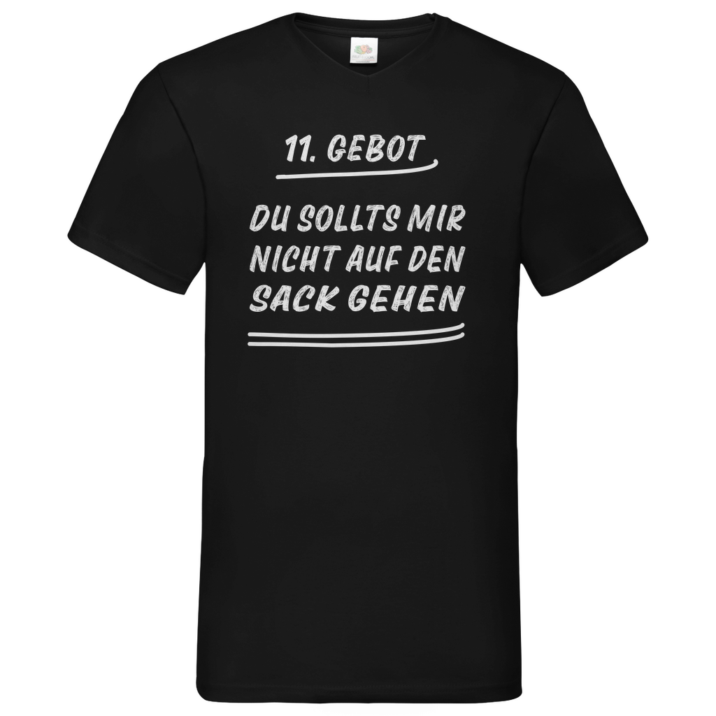 Herren Basic V-Neck T-Shirt spruch022