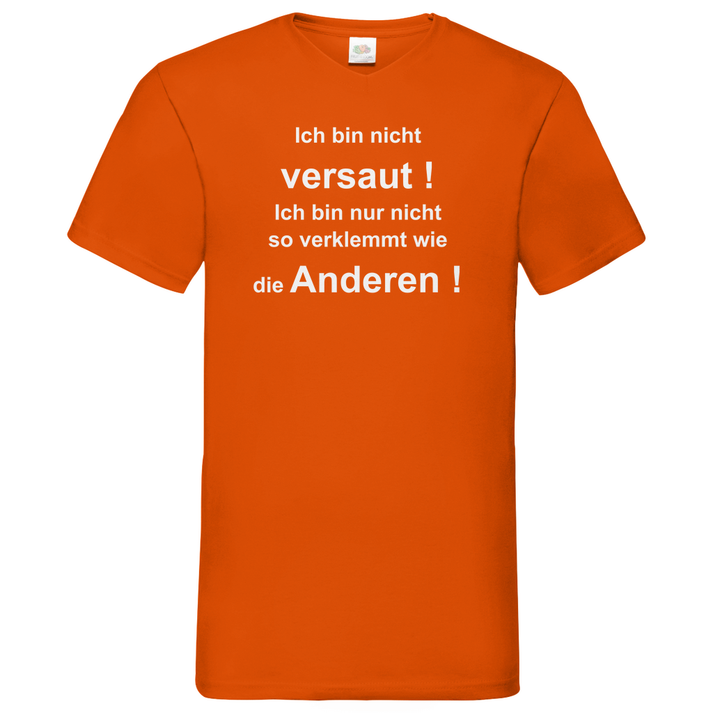 Herren Basic V-Neck T-Shirt ich bin nicht-01