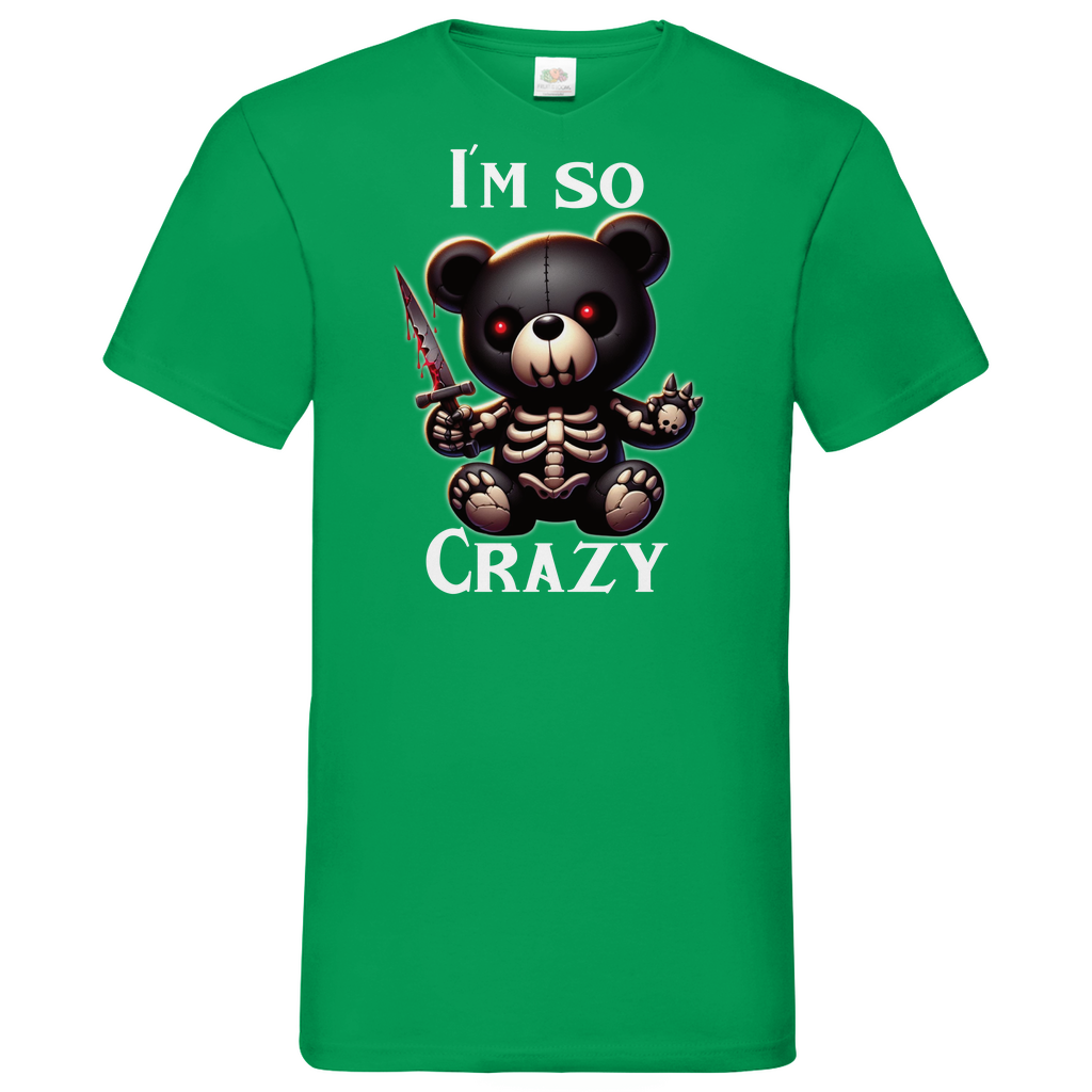 Herren Basic V-Neck T-Shirt crazy-001