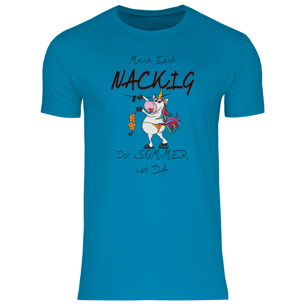 Herren T-Shirt mach euch nackig schwarz