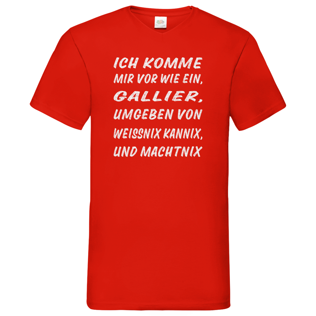 Herren Basic V-Neck T-Shirt spruch021