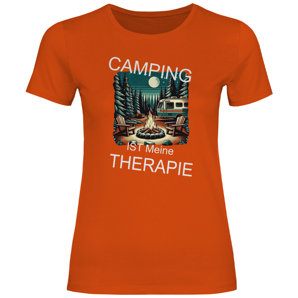 Damen T-Shirt Camping-Therapie-01
