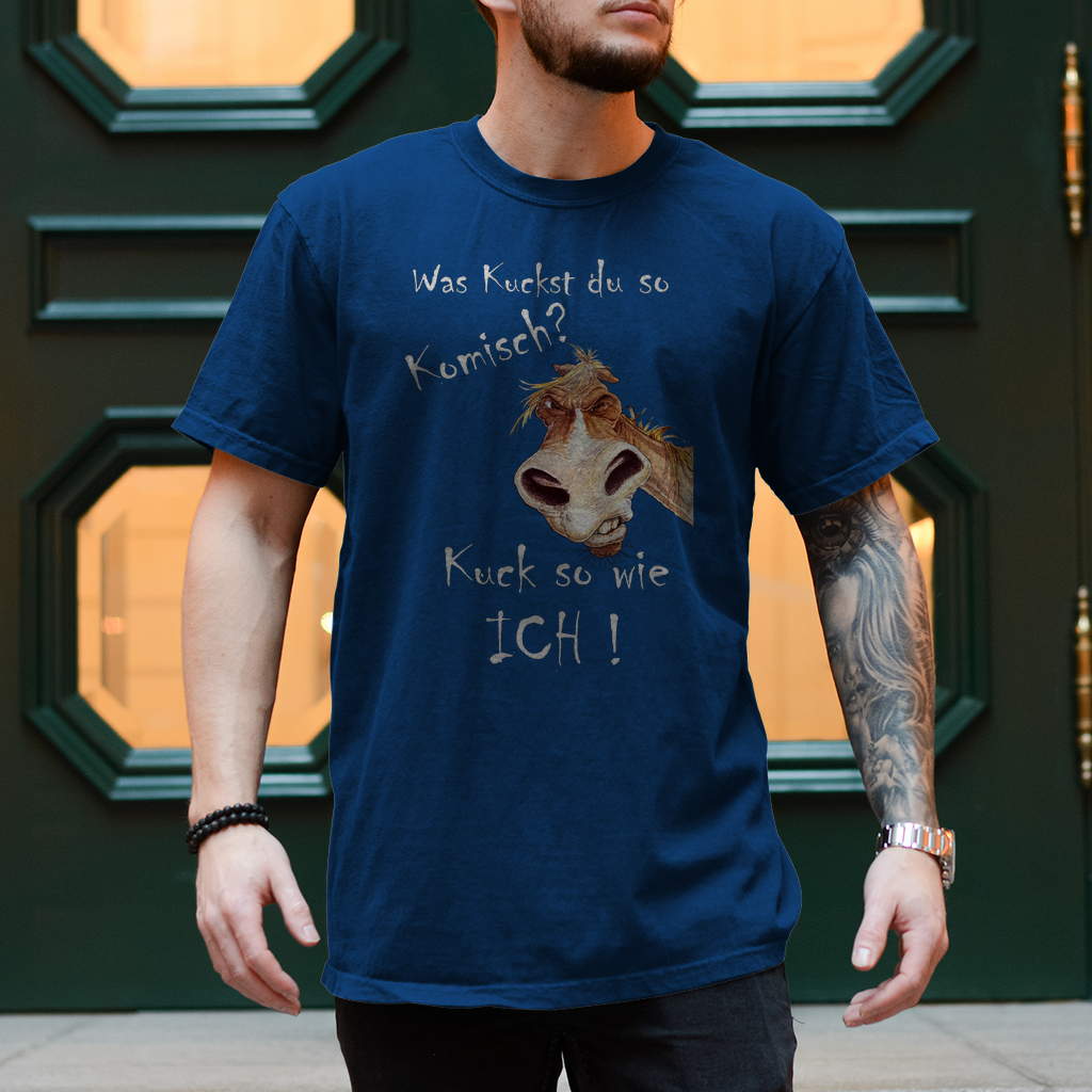 Herren T-Shirt was kuckst du ?