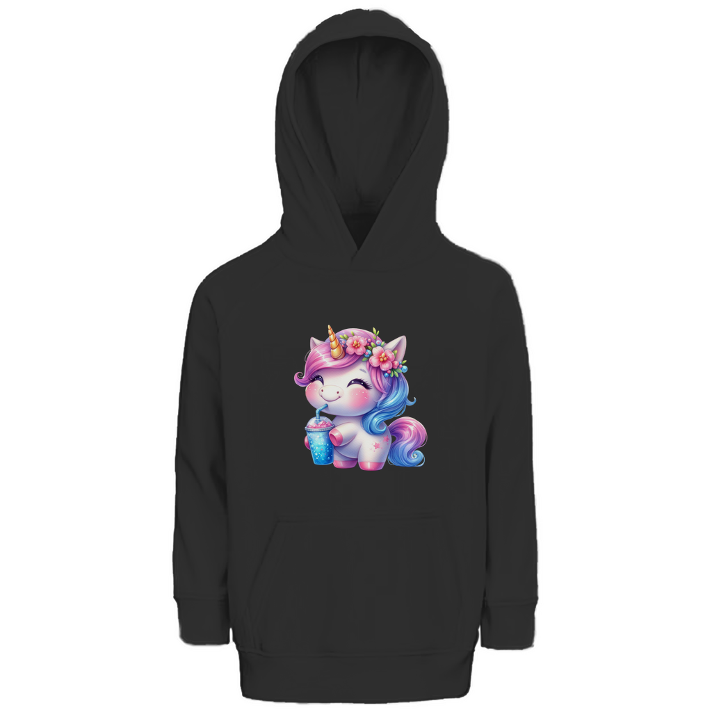 Kinder Premium Bio Hoodie kinder-einhorn-01