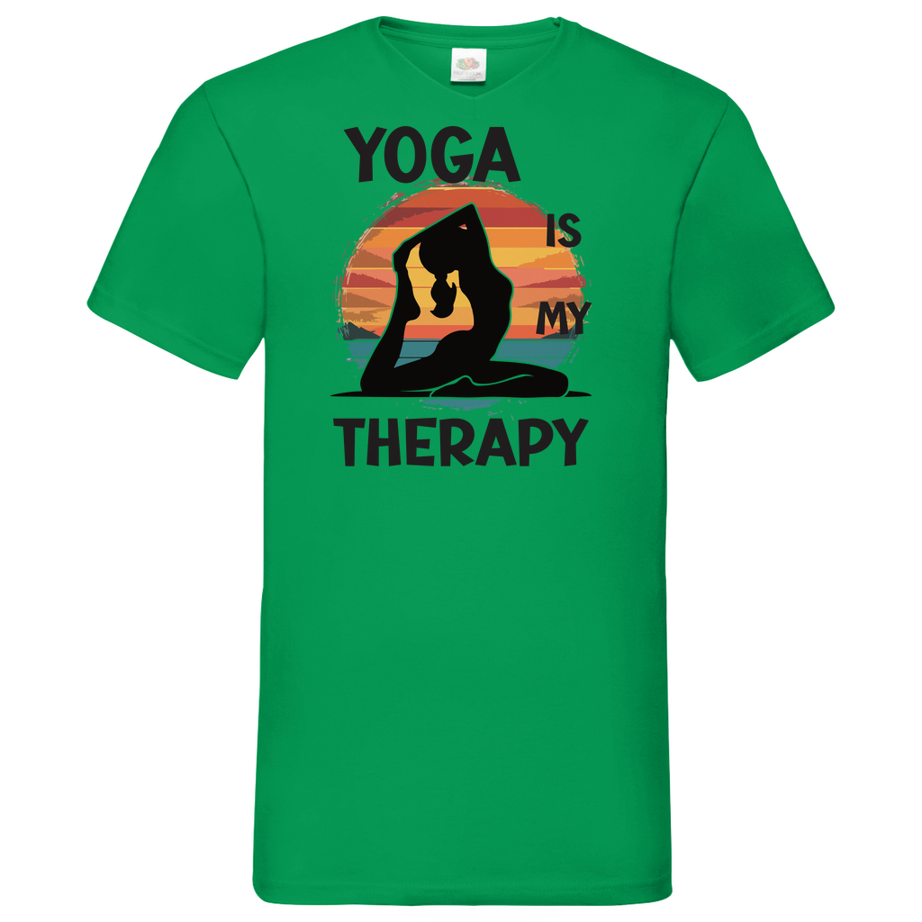 Herren Basic V-Neck T-Shirt Yoga-001