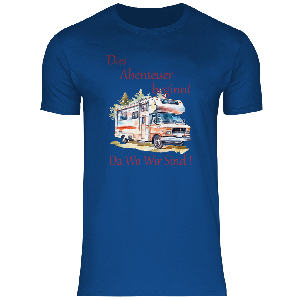 Herren T-Shirt Camping Das Abenteuer beginnt-01