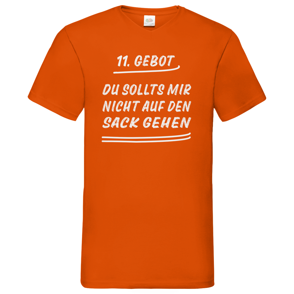 Herren Basic V-Neck T-Shirt spruch022