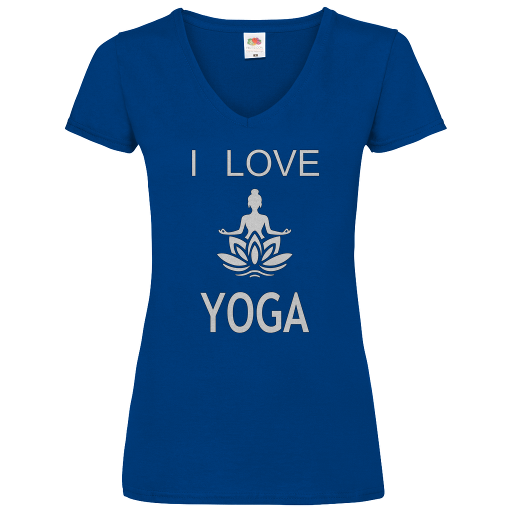 Damen Basic V-Neck T-Shirt YOGA-006