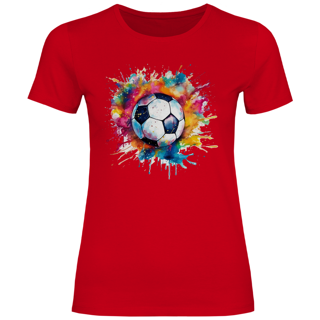 Damen T-Shirt Fußball-01